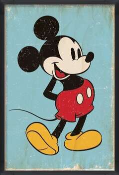 Inramad poster Mickey Mouse - Retro