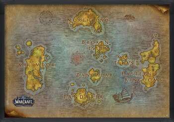 Inramad poster World Of Warcraft - Map