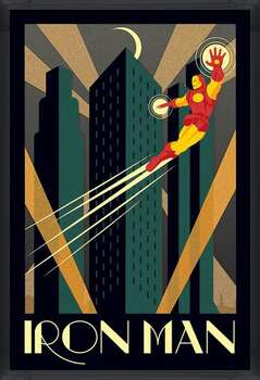 Inramad poster Marvel Deco - Iron man